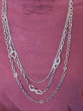 New York & Company Silver-Tone Layered Link Necklace